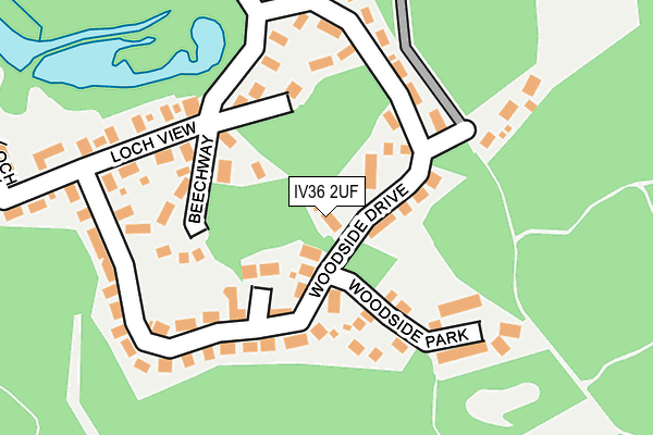 IV36 2UF map - OS OpenMap – Local (Ordnance Survey)