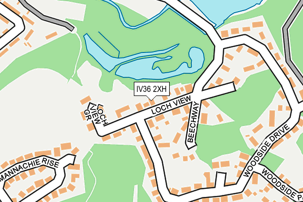 IV36 2XH map - OS OpenMap – Local (Ordnance Survey)