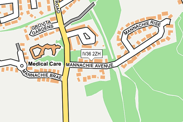 IV36 2ZH map - OS OpenMap – Local (Ordnance Survey)