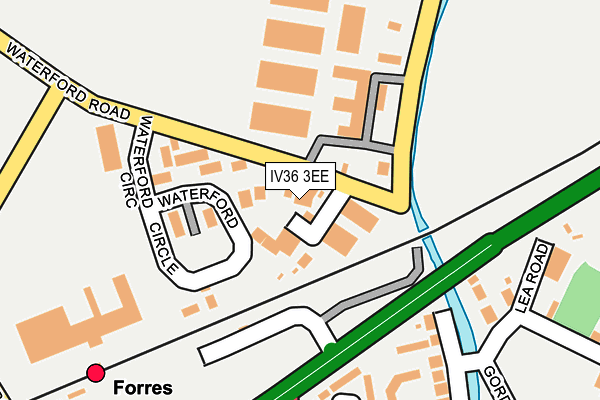 IV36 3EE map - OS OpenMap – Local (Ordnance Survey)
