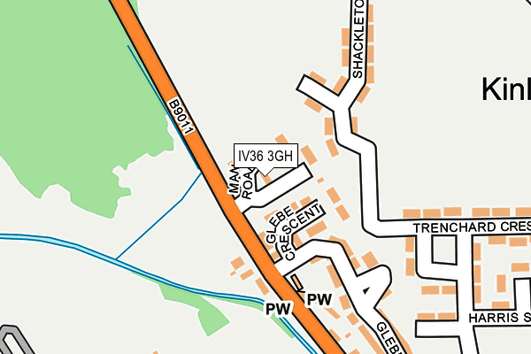 IV36 3GH map - OS OpenMap – Local (Ordnance Survey)