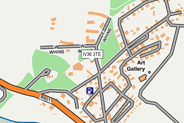 IV36 3TE map - OS OpenMap – Local (Ordnance Survey)