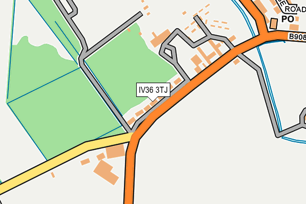 IV36 3TJ map - OS OpenMap – Local (Ordnance Survey)
