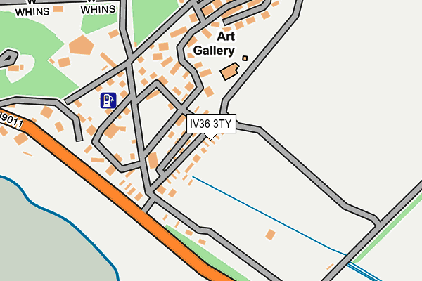 IV36 3TY map - OS OpenMap – Local (Ordnance Survey)