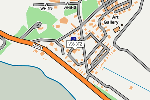IV36 3TZ map - OS OpenMap – Local (Ordnance Survey)