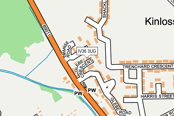 IV36 3UG map - OS OpenMap – Local (Ordnance Survey)