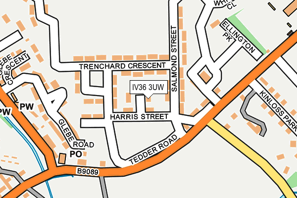 IV36 3UW map - OS OpenMap – Local (Ordnance Survey)