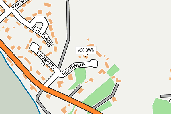IV36 3WN map - OS OpenMap – Local (Ordnance Survey)