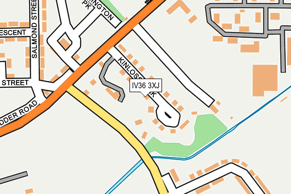 IV36 3XJ map - OS OpenMap – Local (Ordnance Survey)