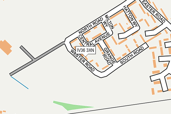 IV36 3XN map - OS OpenMap – Local (Ordnance Survey)