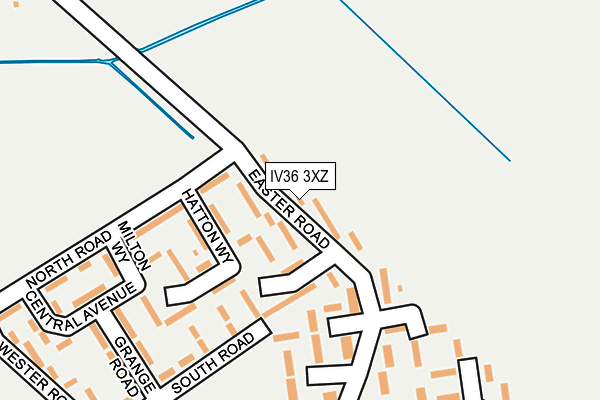 IV36 3XZ map - OS OpenMap – Local (Ordnance Survey)