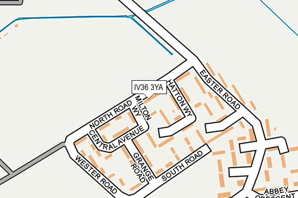 IV36 3YA map - OS OpenMap – Local (Ordnance Survey)