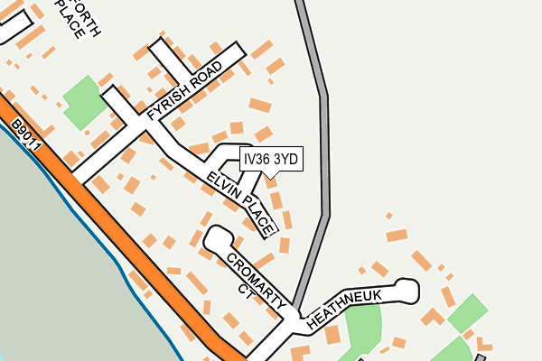 IV36 3YD map - OS OpenMap – Local (Ordnance Survey)
