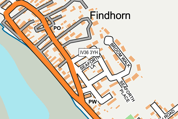 IV36 3YH map - OS OpenMap – Local (Ordnance Survey)