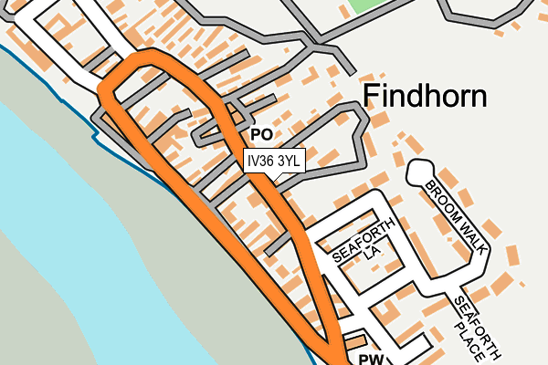 IV36 3YL map - OS OpenMap – Local (Ordnance Survey)