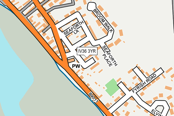 IV36 3YR map - OS OpenMap – Local (Ordnance Survey)
