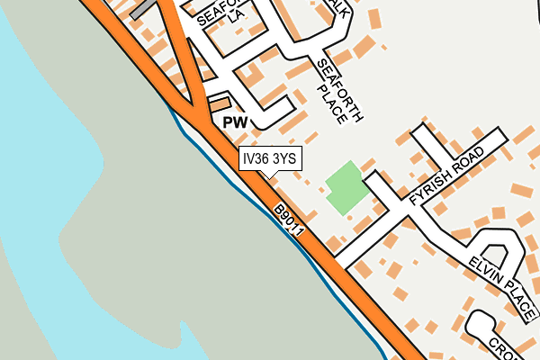 IV36 3YS map - OS OpenMap – Local (Ordnance Survey)