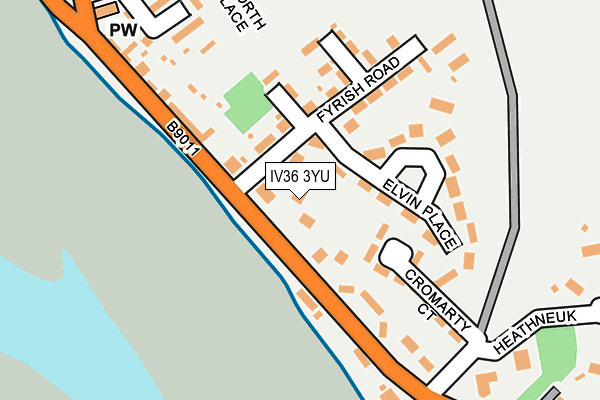 IV36 3YU map - OS OpenMap – Local (Ordnance Survey)