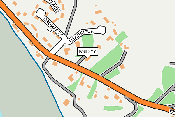 IV36 3YY map - OS OpenMap – Local (Ordnance Survey)