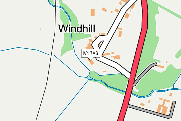 IV4 7AS map - OS OpenMap – Local (Ordnance Survey)