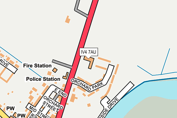 IV4 7AU map - OS OpenMap – Local (Ordnance Survey)