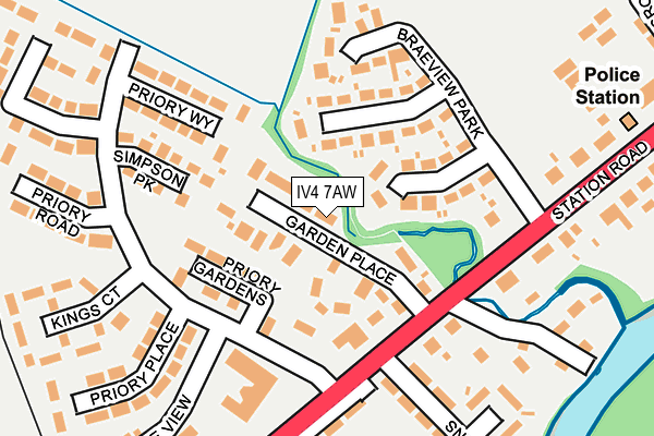 IV4 7AW map - OS OpenMap – Local (Ordnance Survey)