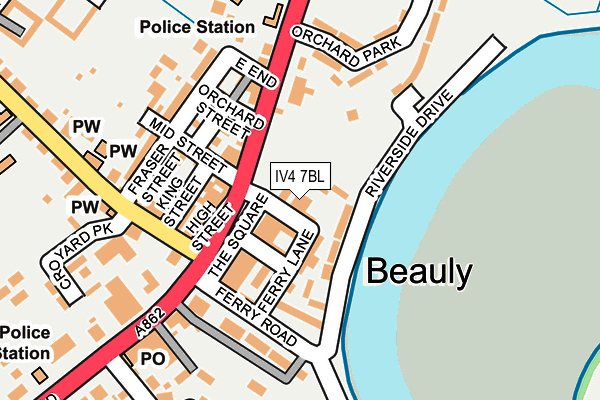 IV4 7BL map - OS OpenMap – Local (Ordnance Survey)