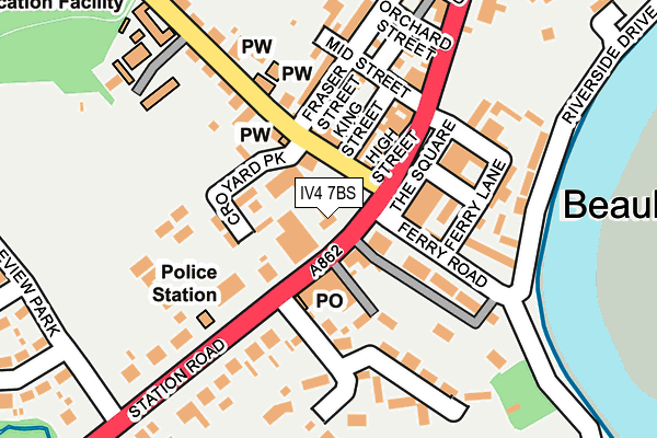 IV4 7BS map - OS OpenMap – Local (Ordnance Survey)