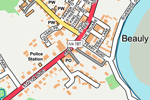 IV4 7BT map - OS OpenMap – Local (Ordnance Survey)