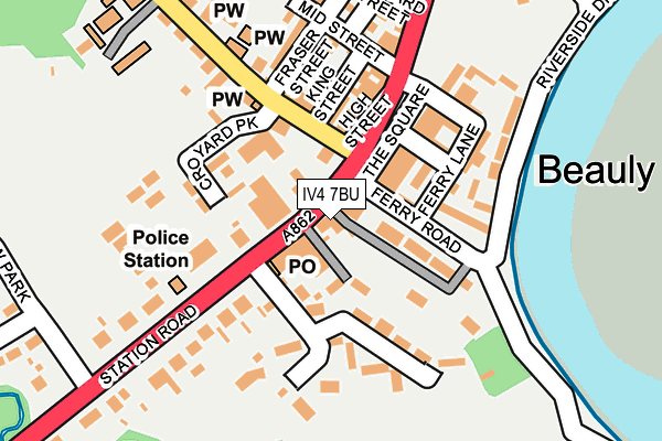 IV4 7BU map - OS OpenMap – Local (Ordnance Survey)