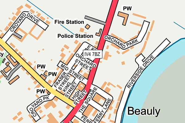 IV4 7BZ map - OS OpenMap – Local (Ordnance Survey)