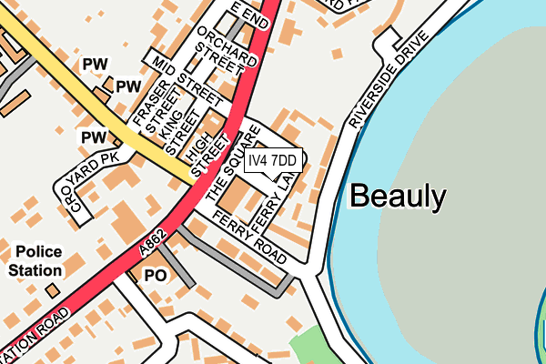 IV4 7DD map - OS OpenMap – Local (Ordnance Survey)