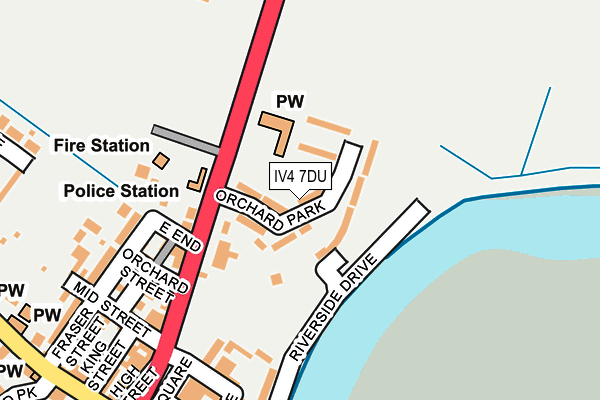 IV4 7DU map - OS OpenMap – Local (Ordnance Survey)