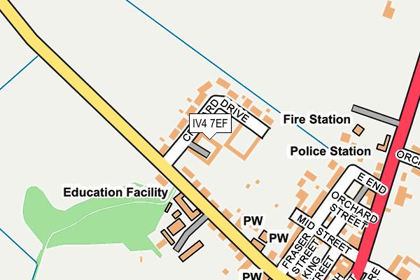 IV4 7EF map - OS OpenMap – Local (Ordnance Survey)