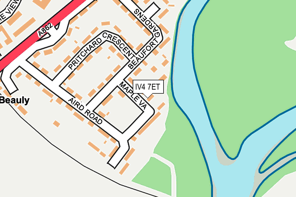 IV4 7ET map - OS OpenMap – Local (Ordnance Survey)