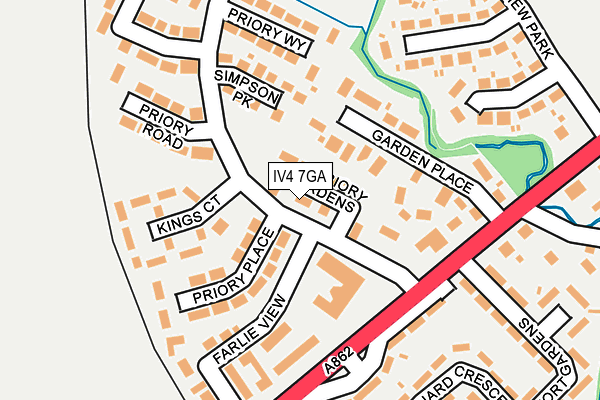 IV4 7GA map - OS OpenMap – Local (Ordnance Survey)