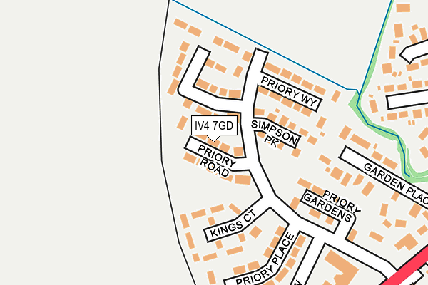 IV4 7GD map - OS OpenMap – Local (Ordnance Survey)