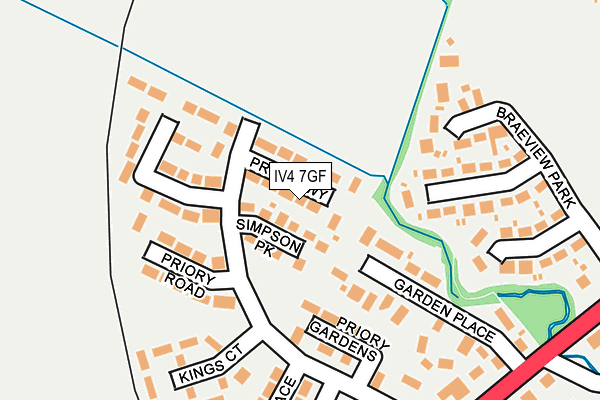 IV4 7GF map - OS OpenMap – Local (Ordnance Survey)