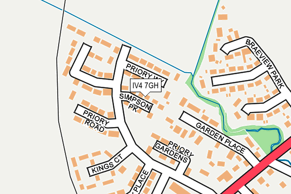 IV4 7GH map - OS OpenMap – Local (Ordnance Survey)