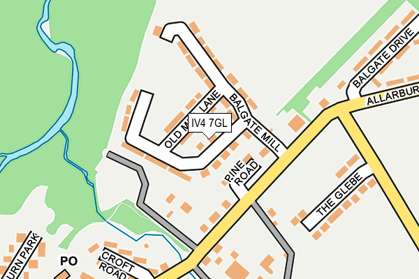 IV4 7GL map - OS OpenMap – Local (Ordnance Survey)