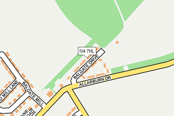 IV4 7HL map - OS OpenMap – Local (Ordnance Survey)