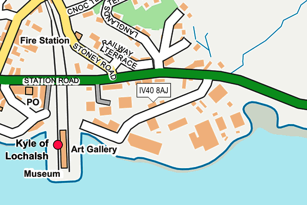 IV40 8AJ map - OS OpenMap – Local (Ordnance Survey)