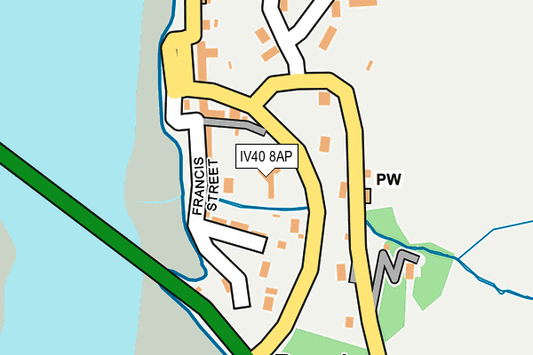 IV40 8AP map - OS OpenMap – Local (Ordnance Survey)