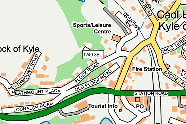 IV40 8BL map - OS OpenMap – Local (Ordnance Survey)