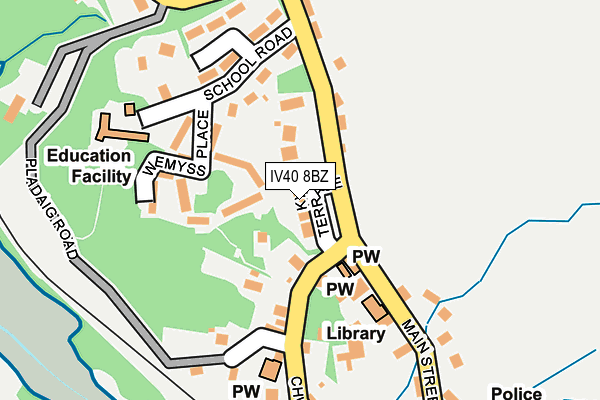IV40 8BZ map - OS OpenMap – Local (Ordnance Survey)