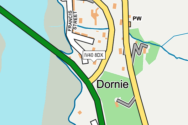 IV40 8DX map - OS OpenMap – Local (Ordnance Survey)