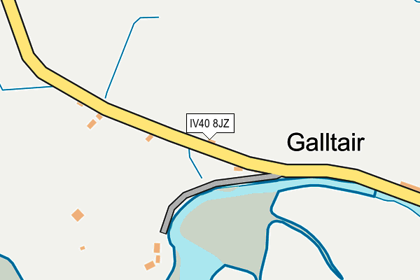 IV40 8JZ map - OS OpenMap – Local (Ordnance Survey)