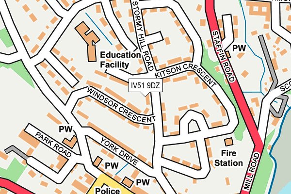 IV51 9DZ map - OS OpenMap – Local (Ordnance Survey)