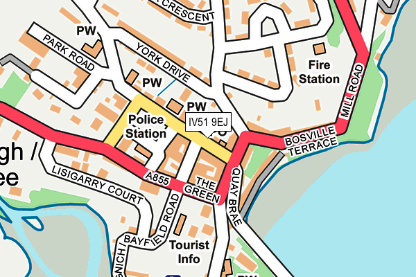 Map of THE URQUHART CALEDONIAN HOTEL PORTREE LIMITED at local scale