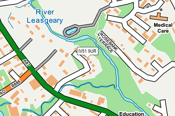 IV51 9UR map - OS OpenMap – Local (Ordnance Survey)